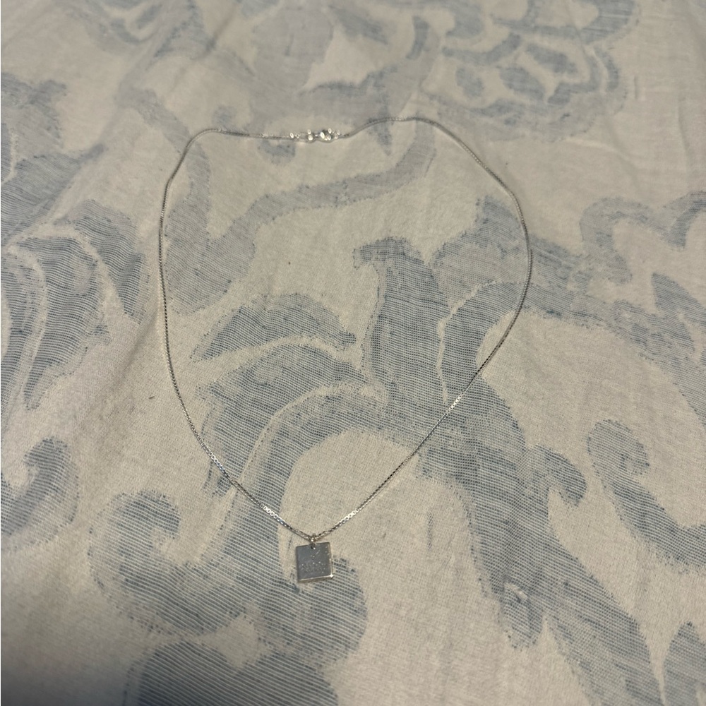 Square Gucci Silver Necklace